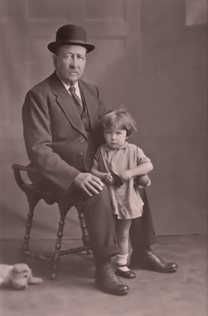 Thomas B. with his granddaughter Ena (Cleary) c1926.